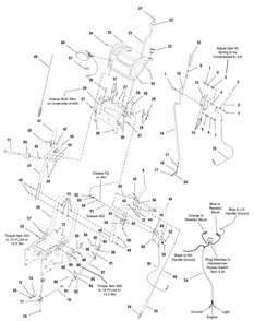 Handles And Controls Group Diagram and Parts List for 1695339-966D 2007 Briggs and Stratton Snow Blower